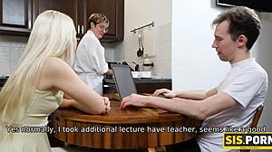 step sis seduces naughty guy behind mom's back