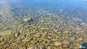 Wow, public beach fuck with tight pussy piercing in paradise!