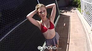 Naughty Blonde Anya Olsen Gives POV Deepthroat Blowjob!