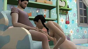 Uncle Plays with Niece's Pussy Instead