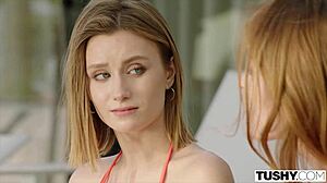 Lovely Lily indulges in muff diving, anal licking, and doggystyle assfucking at bachelorette getaway.