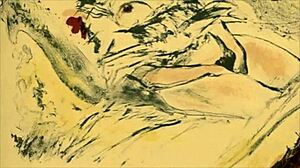 vintage erotic drawings that blend cartoon and anime hentai styles