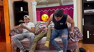 Twink Escapes Salon To Play Video Games, But Lends His Ass For Intense Fucking