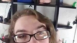 Dominatrix sends teasing sexting clips in glasses