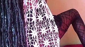 hey, check out this ebony teen getting fucked in her stockings 😏