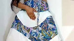 Bluee Teases With Squirting On Her Skirt Before Pissing