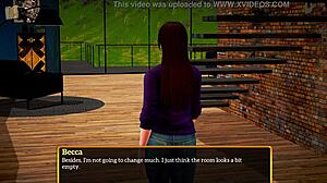 Redhead MILF playing a naughty game with her new family