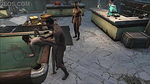 Foursome Pool Table Party! Brunette Gets Fucked On Desk!