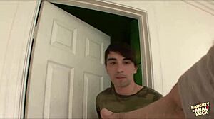 luna c kitsuen excitedly films her first anal creampie scene with her hung older boyfriend