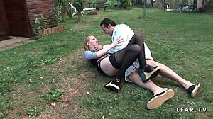 Cindy Picardie gets hard anal in the garden