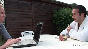 Cindy Picardie gets hard anal in the garden