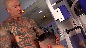 Hey Damian Dragon, wanna pound Des Irez's inked Asian ass at the gym?