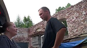 a german teen gets fucked by a stranger outdoors