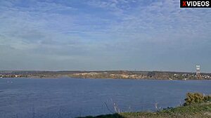 gorgeous horny milf wife in stockings fingers pussy, squirts orgasm