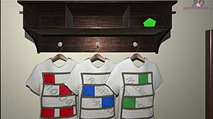 I escape the room of the sex doll servant, but end up with titjob and blowjob.