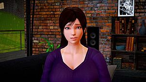 Redhead MILF playing a naughty game with her new family