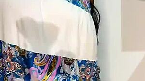 Bluee Teases With Squirting On Her Skirt Before Pissing