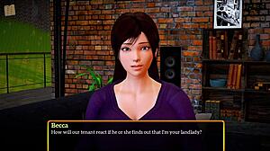 Redhead MILF playing a naughty game with her new family