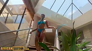 Ebony Babe Clarissa Claps Ass On Big Hard Cock After Hot Dancing In Bikini