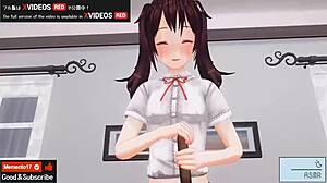 Uncensored japanese hentai handjob and blowjob in 3d anime game