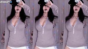 Korean Girl Dances, Showing Big Tits?