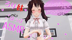 Uncensored japanese hentai handjob and blowjob in 3d anime game