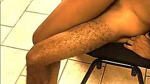 this latina brunette sucks cock and rides thick one