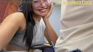 he comes to my office and gives me a sloppy blowjob right there