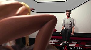 Watch this young blonde get fucked hard by a big black cock in doggystyle. She begs for more.