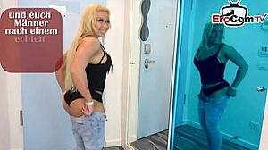 German brunette with big tits fucks stepbrother in kinky amateur scene