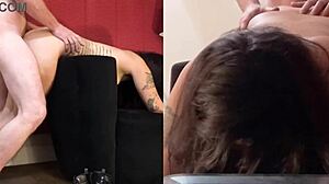 angie sss latina slut's first porn casting with choking and deepthroat blowjob