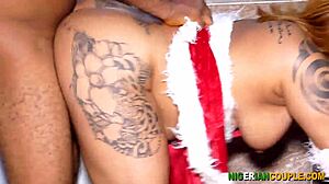 Doggystyle Action with Ebony Couple and Big Cock on Holiday