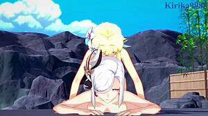 Shenhe asks, 'Want to see our intense futanari sex?'