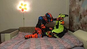 Gay motocross riders compete in thrilling part one.