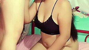 Girl Swallows Drink After Enjoying A Nice Treat