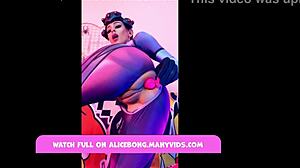 i'm fuckin' my ass with toys in widowmaker cosplay, alicebong overwatch anal gone wild