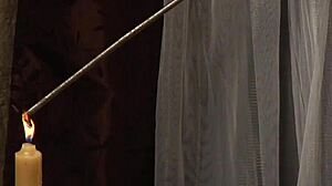 Lesbian slave undergoes branding and training