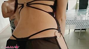 i noticed my neighbor watching me masturbate in lingerie