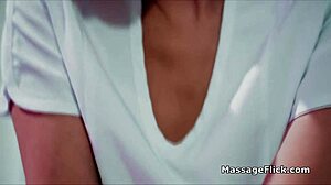 beautiful masseuse seduces housewife on the table