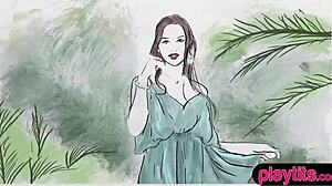 beautiful brunette teen 18+ gloria sol erotic striptease outdoors