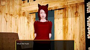 Redhead MILF playing a naughty game with her new family