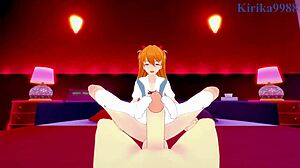 rei ayanami vs asuka langley soryu in intense pov sex. neon genesis evangelion hentai.