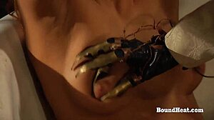 Lesbian slave undergoes branding and training