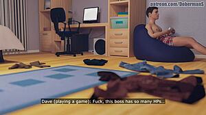 In this 3d animation, the mother gives her ass to her son, unable to resist.