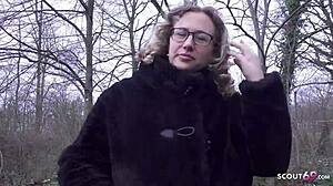 Mature Kathy's Tits Bounce in Casting Pickup