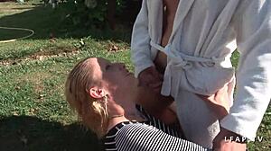 Cindy Picardie gets hard anal in the garden