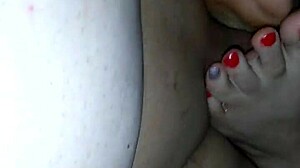 Amber Crider Has Sexy Feet And Uses Them On Dick