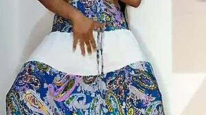 Bluee Teases With Squirting On Her Skirt Before Pissing