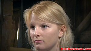 bound sub gets suspended by maledom master