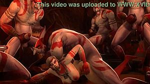 Wow, gangbang sluts in wild cartoon monster banging!